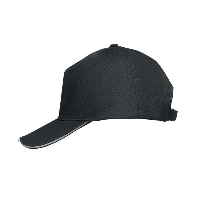 5 panel LED cotton cap 220gr/m²