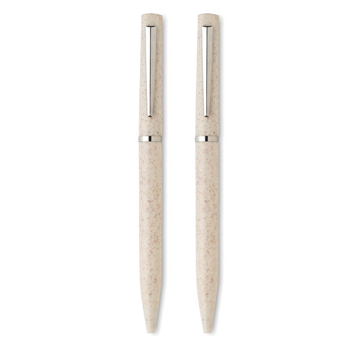 Wheat straw/ABS twist pen set