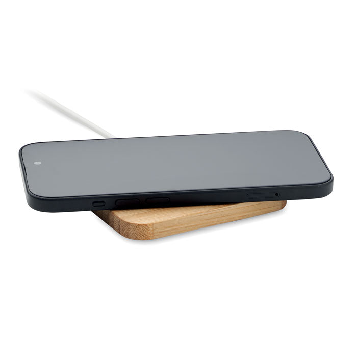 15W wireless charger in bamboo