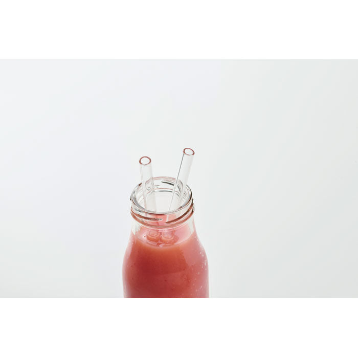 4 reusable glass straws