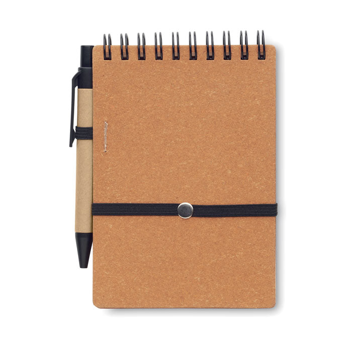 Recycled notebook with ball pen