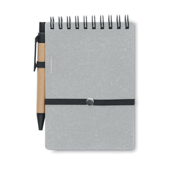 Recycled notebook with ball pen