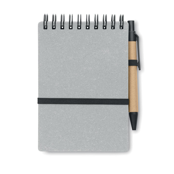 Recycled notebook with ball pen