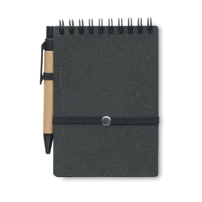 Recycled notebook with ball pen