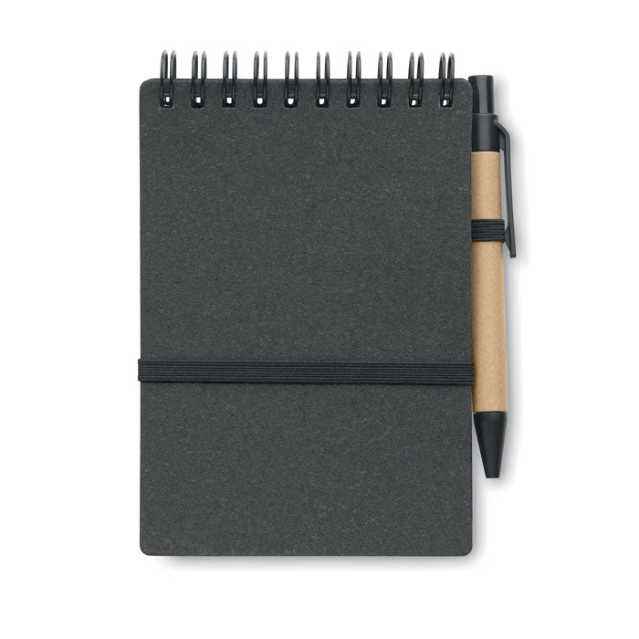 Recycled notebook with ball pen