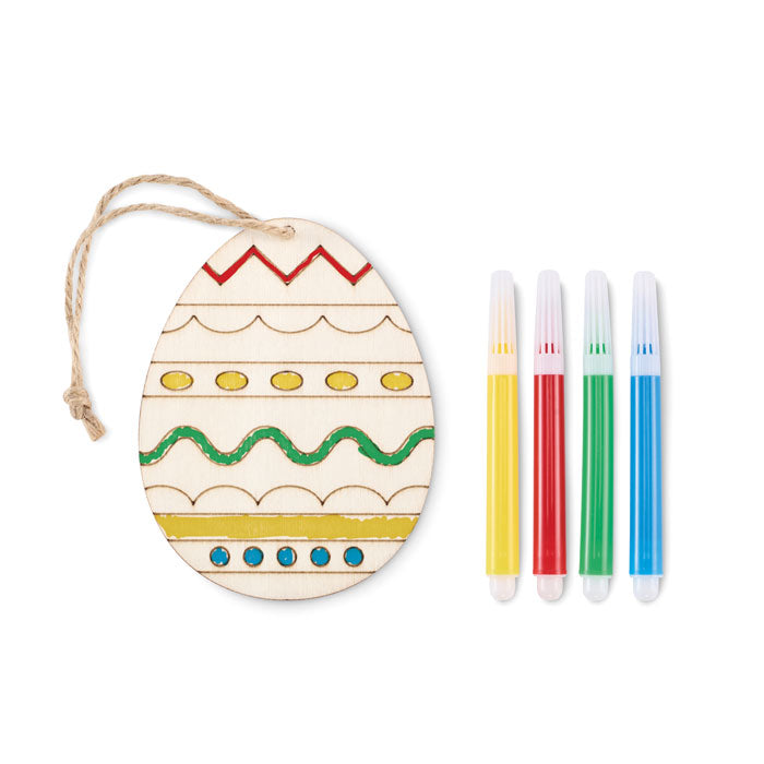 Wooden egg painting set