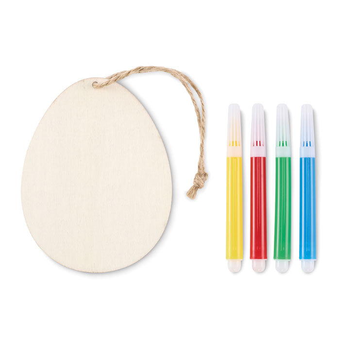 Wooden egg painting set