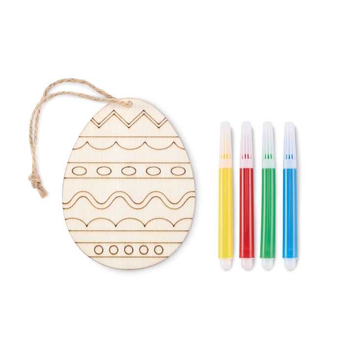 Wooden egg painting set