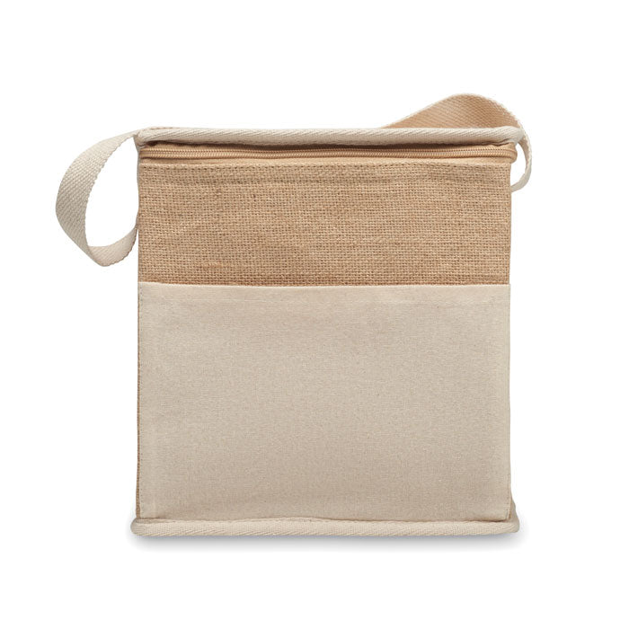 Jute and canvas cooler bag 3L