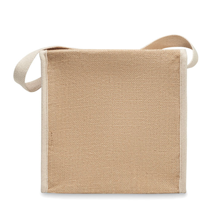 Jute and canvas cooler bag 3L