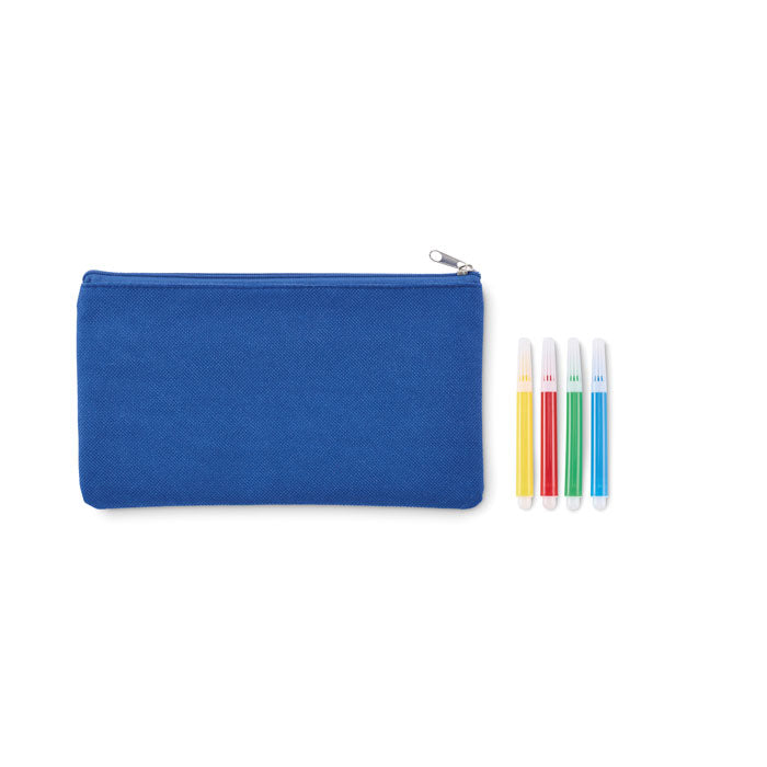 Pencil case with markers