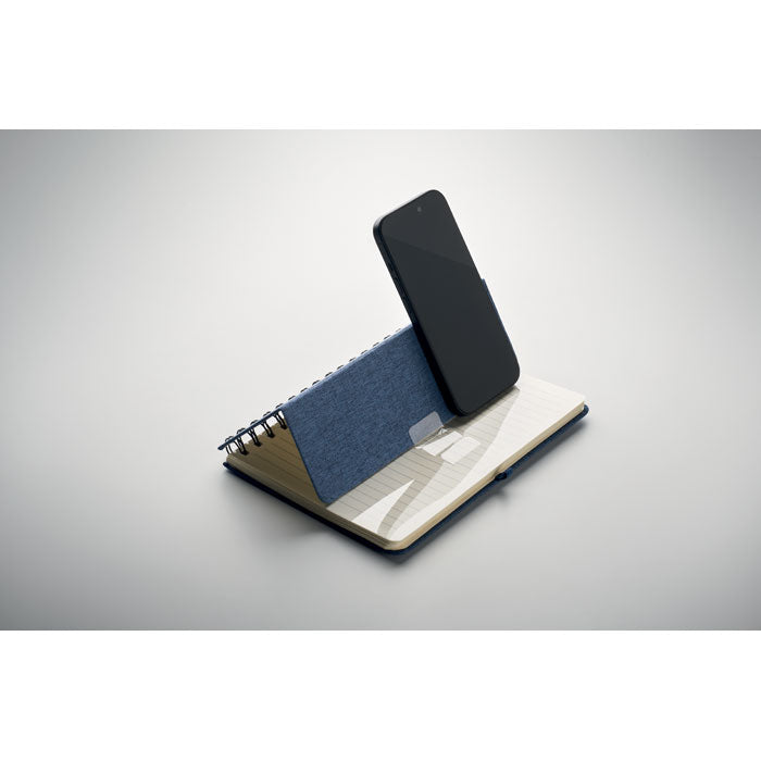 A5 notebook with phone holder