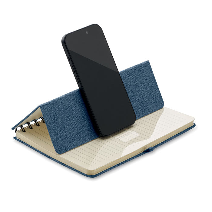 A5 notebook with phone holder