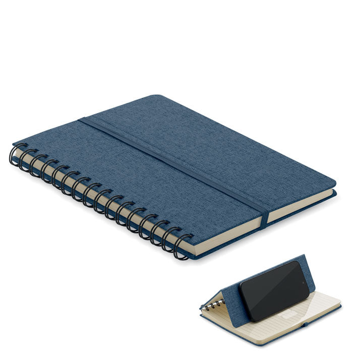 A5 notebook with phone holder