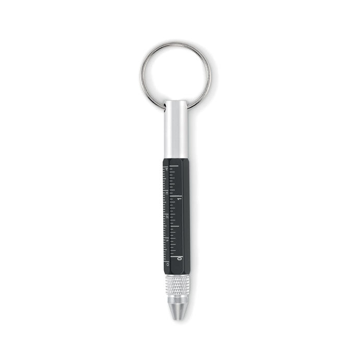 Key ring with twist action pen