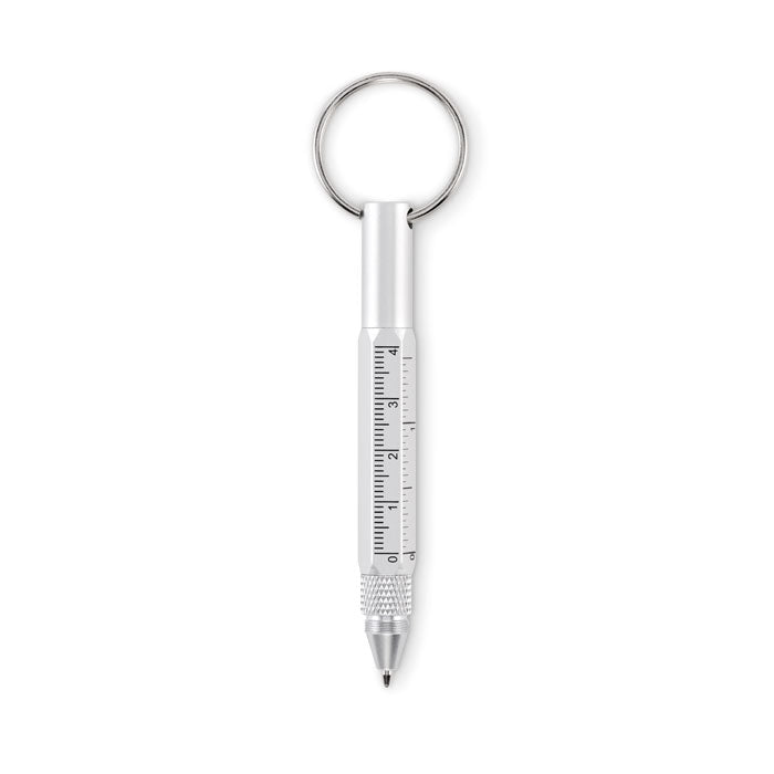 Key ring with twist action pen