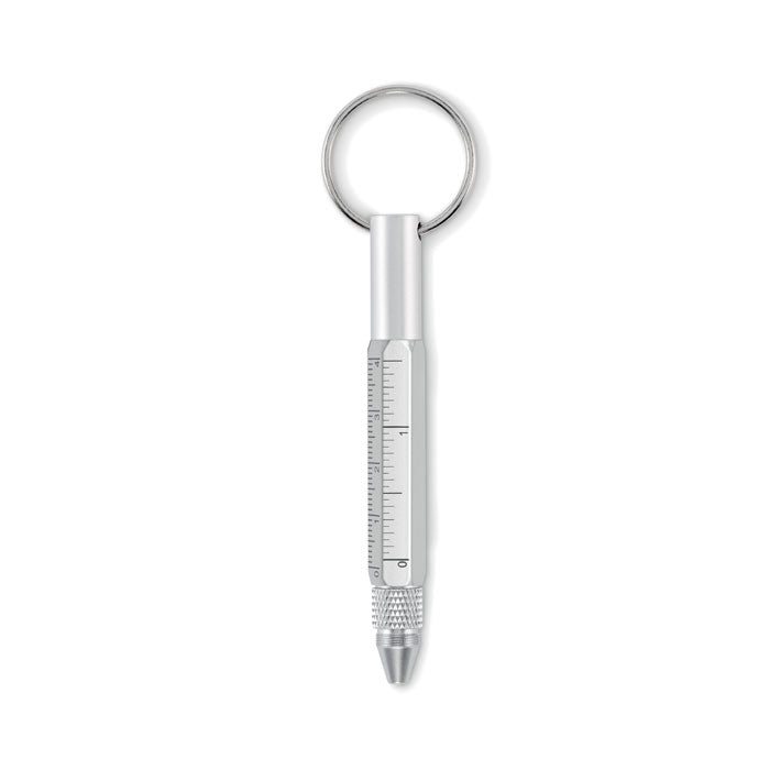 Key ring with twist action pen