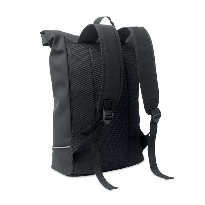 Laptop 15" roll top PU backpack