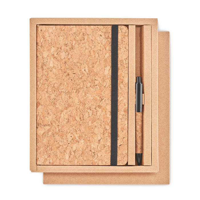 A5 cork notebook with pen