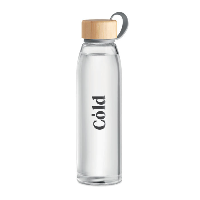 Glass Water Bottle with Handle Lid