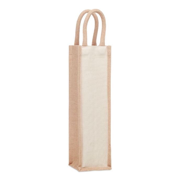 Jute wine bag for one bottle