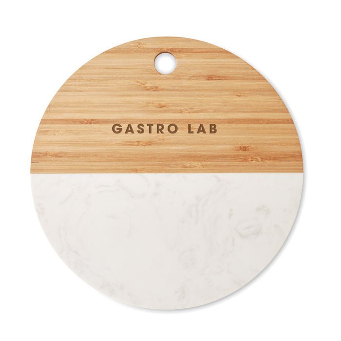 Marble and Bamboo Serving Board