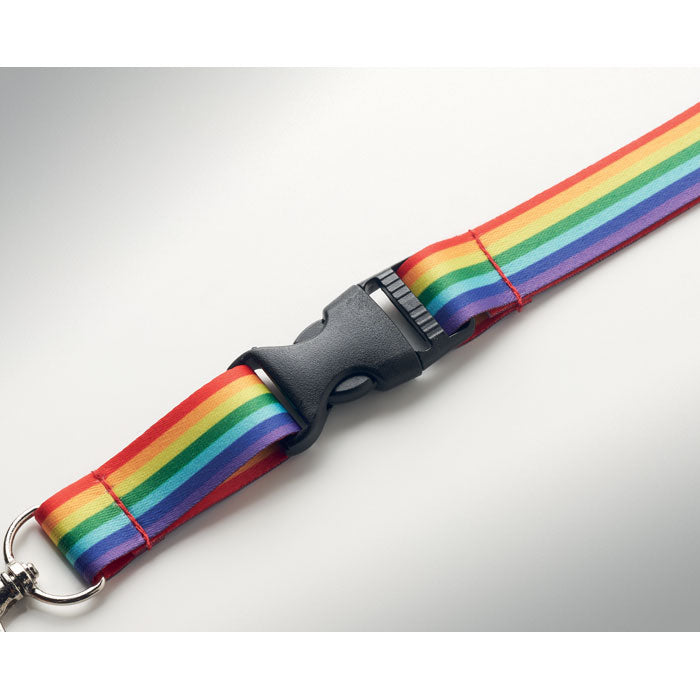 Rainbow RPET lanyard