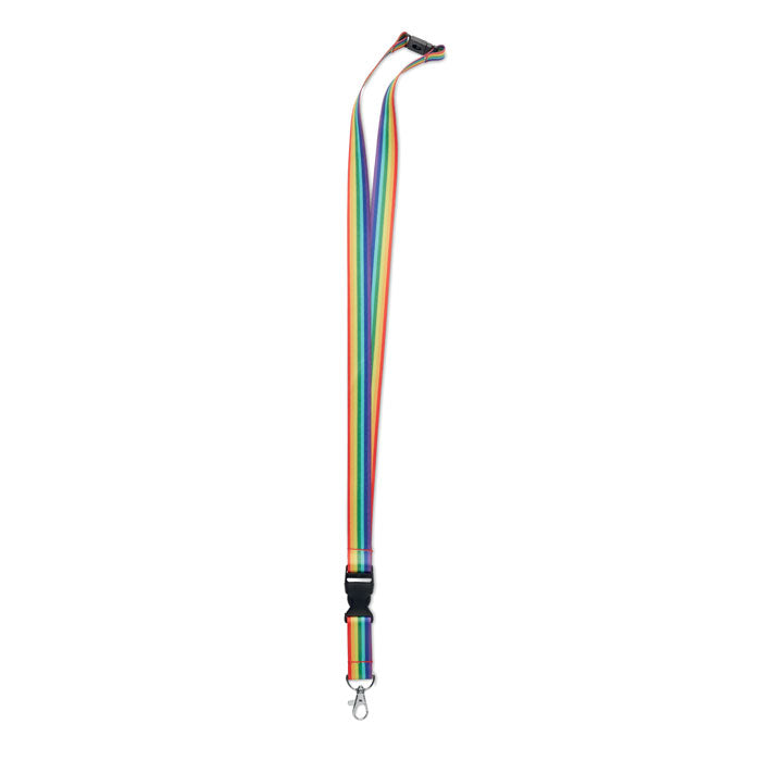 Rainbow RPET lanyard