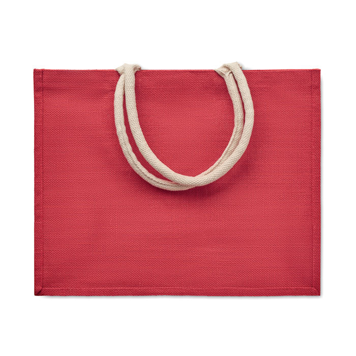 Jute bag with cotton handle