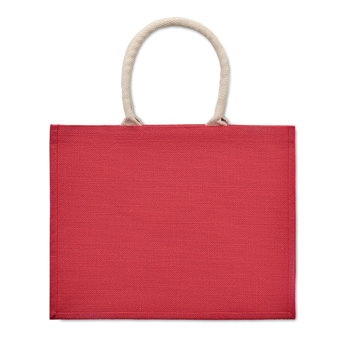 Jute bag with cotton handle