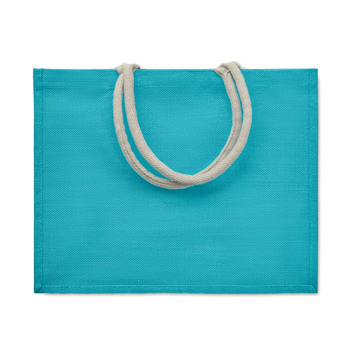 Jute bag with cotton handle