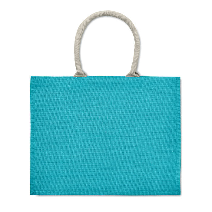 Jute bag with cotton handle