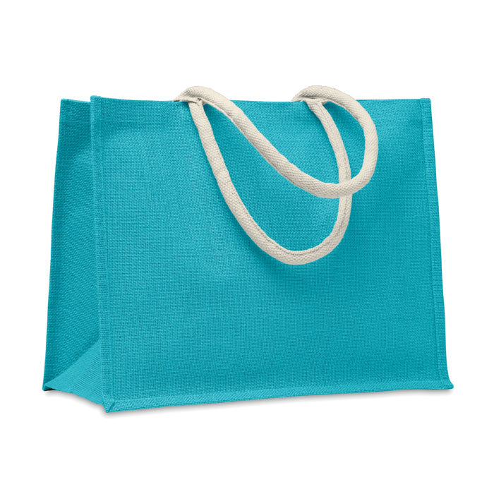 Jute bag with cotton handle