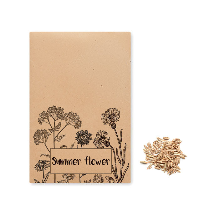 Flowers mix seeds in envelope