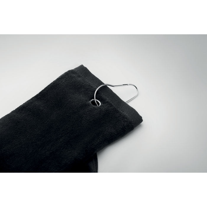 Cotton golf towel with hanger