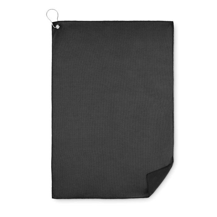 RPET golf towel with hook clip