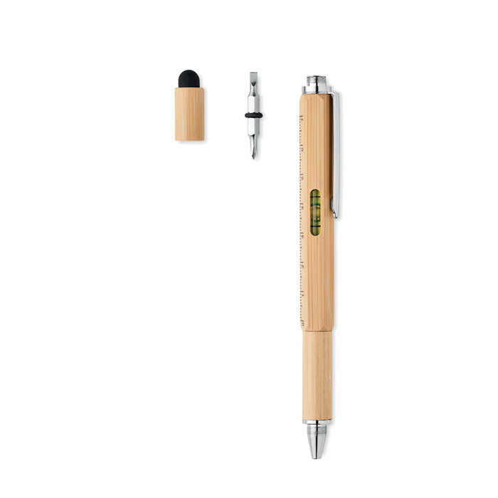 Spirit level pen in bamboo