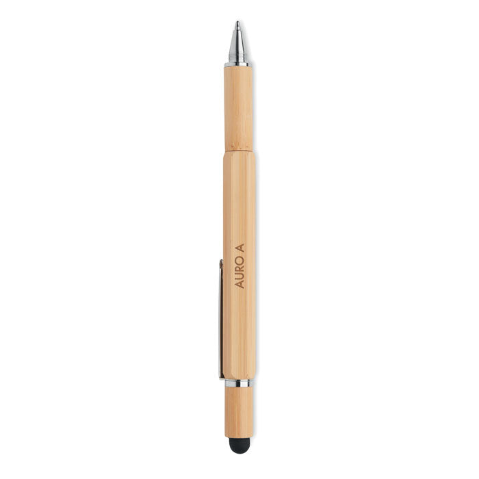 Spirit level pen in bamboo