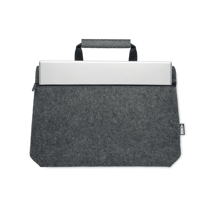 RPET felt zippered laptop bag