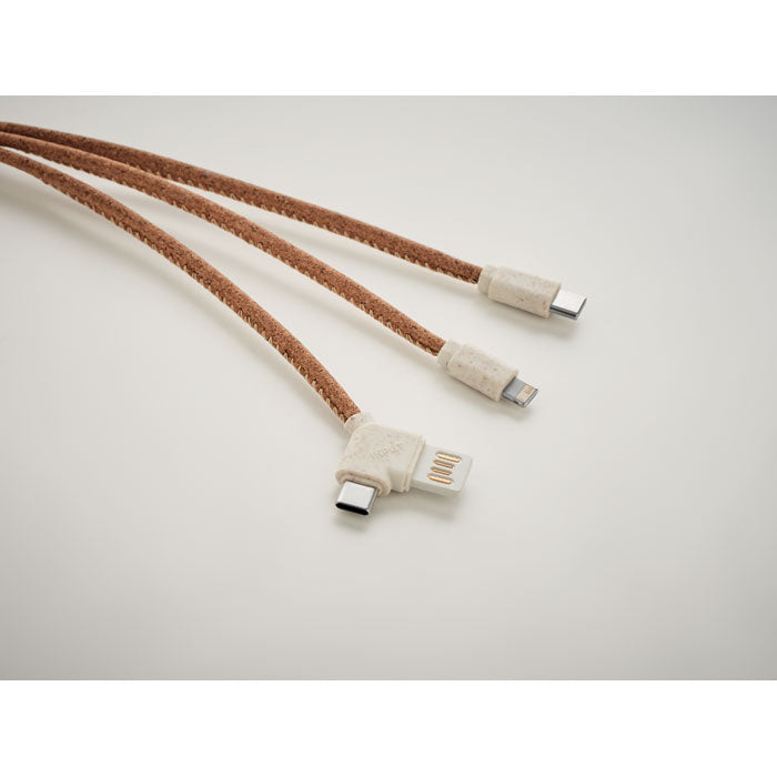 3-in-1 Cork Charging Cable