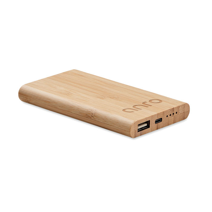 4000 mAh Bamboo power bank