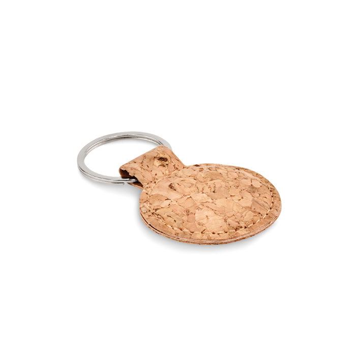 Round cork key ring