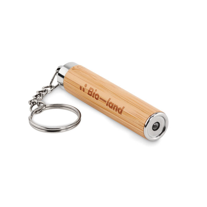 Mini bamboo torch with keyring