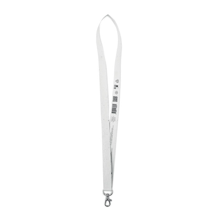 Seed paper lanyard w/hook