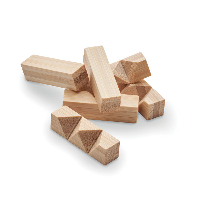 Bamboo brain teaser star shape