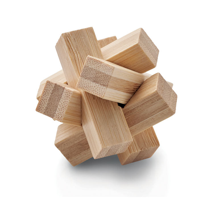 Bamboo brain teaser star shape