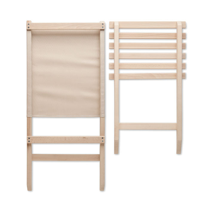 Foldable wooden beach chair