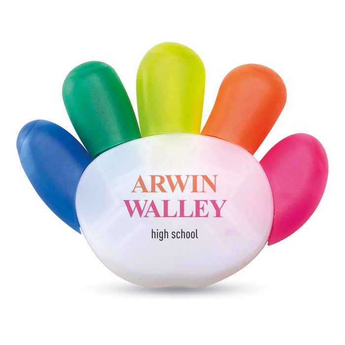 5 Colour Hand Shaped Highlighter