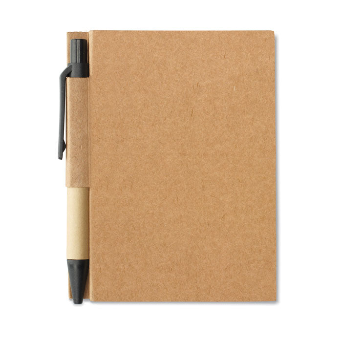 Recycled notebook with pen