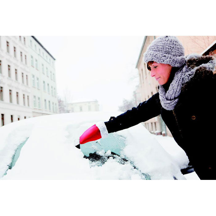 Car ice scraper w/ mitten